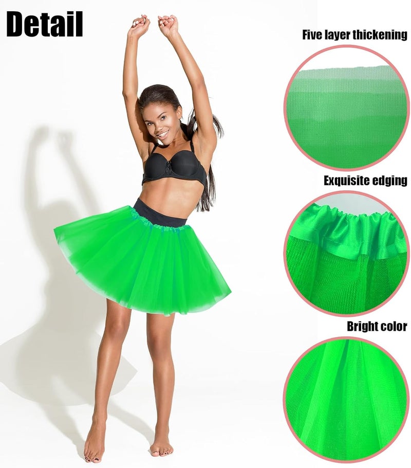 Zeyoy Tutu Skirts for Women 5 Layers Girl Halloween Costume Party Favor Dance Tulle Skirt Running Tutus for Women in Running Skirts - Image 3